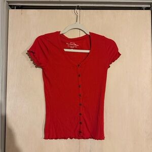 Hollister Scarlet Short Sleeve Blouse